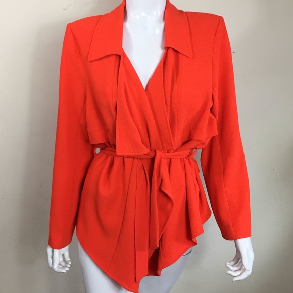Vince Camuto Jackets & Blazers - VINCE CAMUTO Women's Wrap Jacket Neon Orange